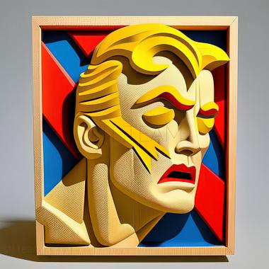 3D model Roy Lichtenstein American artist (STL)